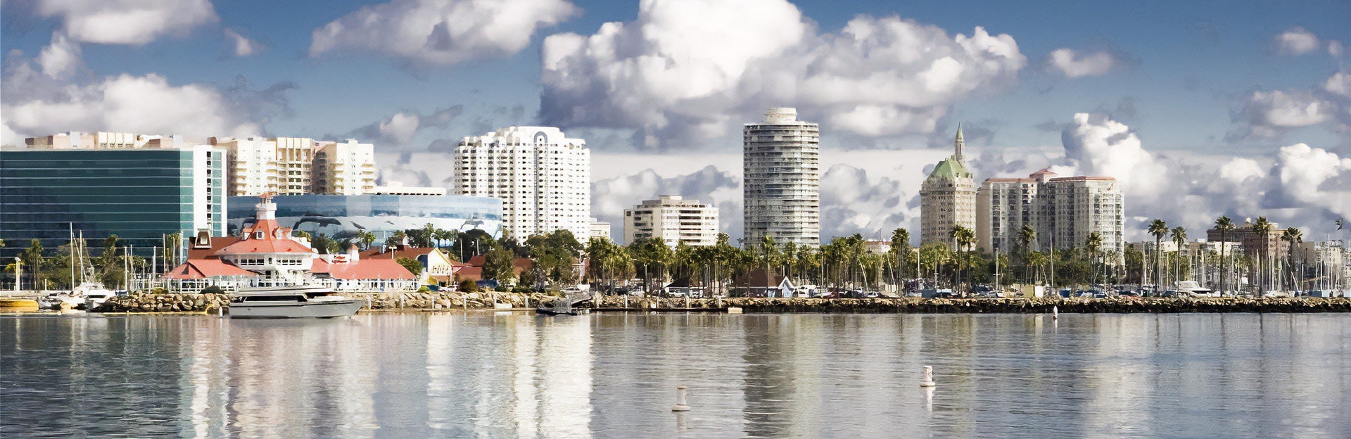 Long Beach Shoreline Cityscape