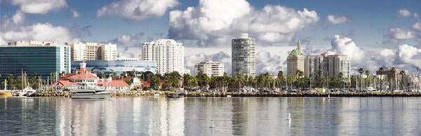 Long Beach Shoreline Cityscape